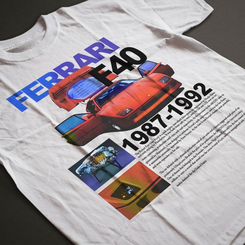 Style New Ferrari F40 1980S - 1990S Supercar T-Shirt